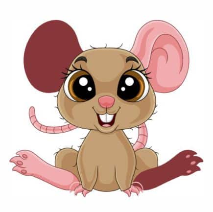 Bügelbild Coole Maus