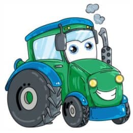 Bügelbild Lachender Traktor