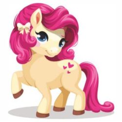 Bügelbild Pink Pony
