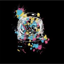 Bügelbild Astro Cat