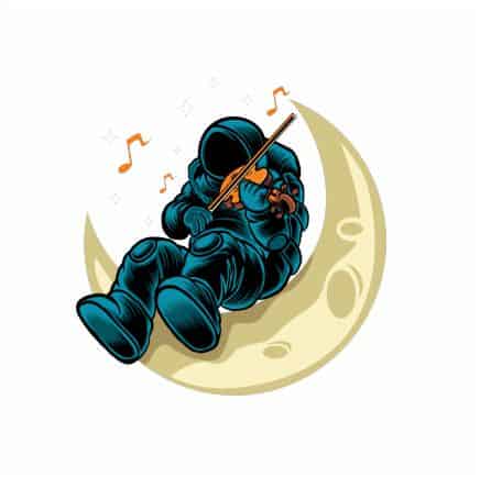 Bügelbild Astronaut Music