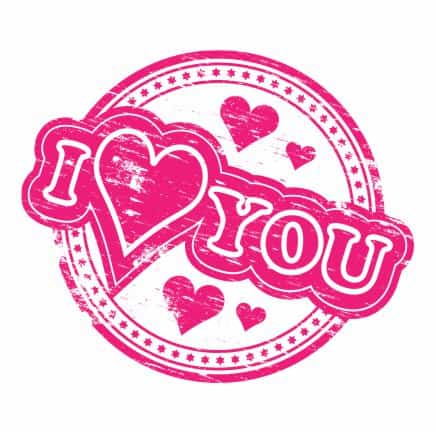 Bügelbild I Love You 3