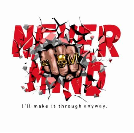 Bügelbild Never Mind