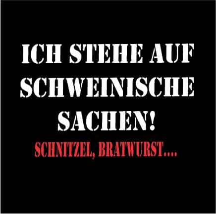 Bügelbild Schweinische Sachen