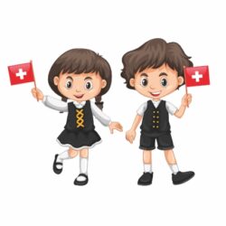 Bügelbilder Schweizer Kinder