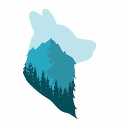 Bügelbild Tiere Wolf