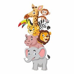 Bügelbilder Coole Zootiere