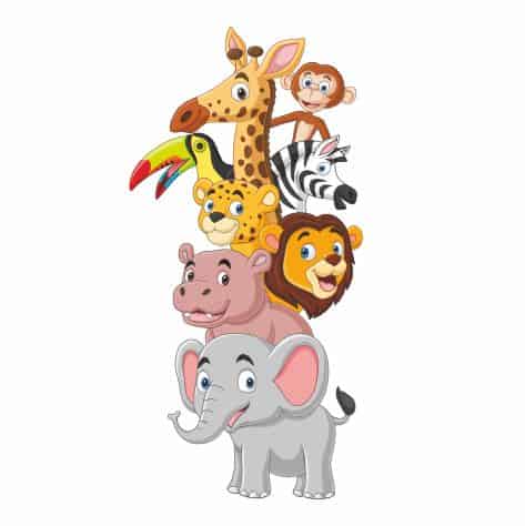Bügelbilder Coole Zootiere