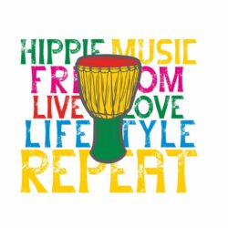 Bügelbilder Hippie-Trommel